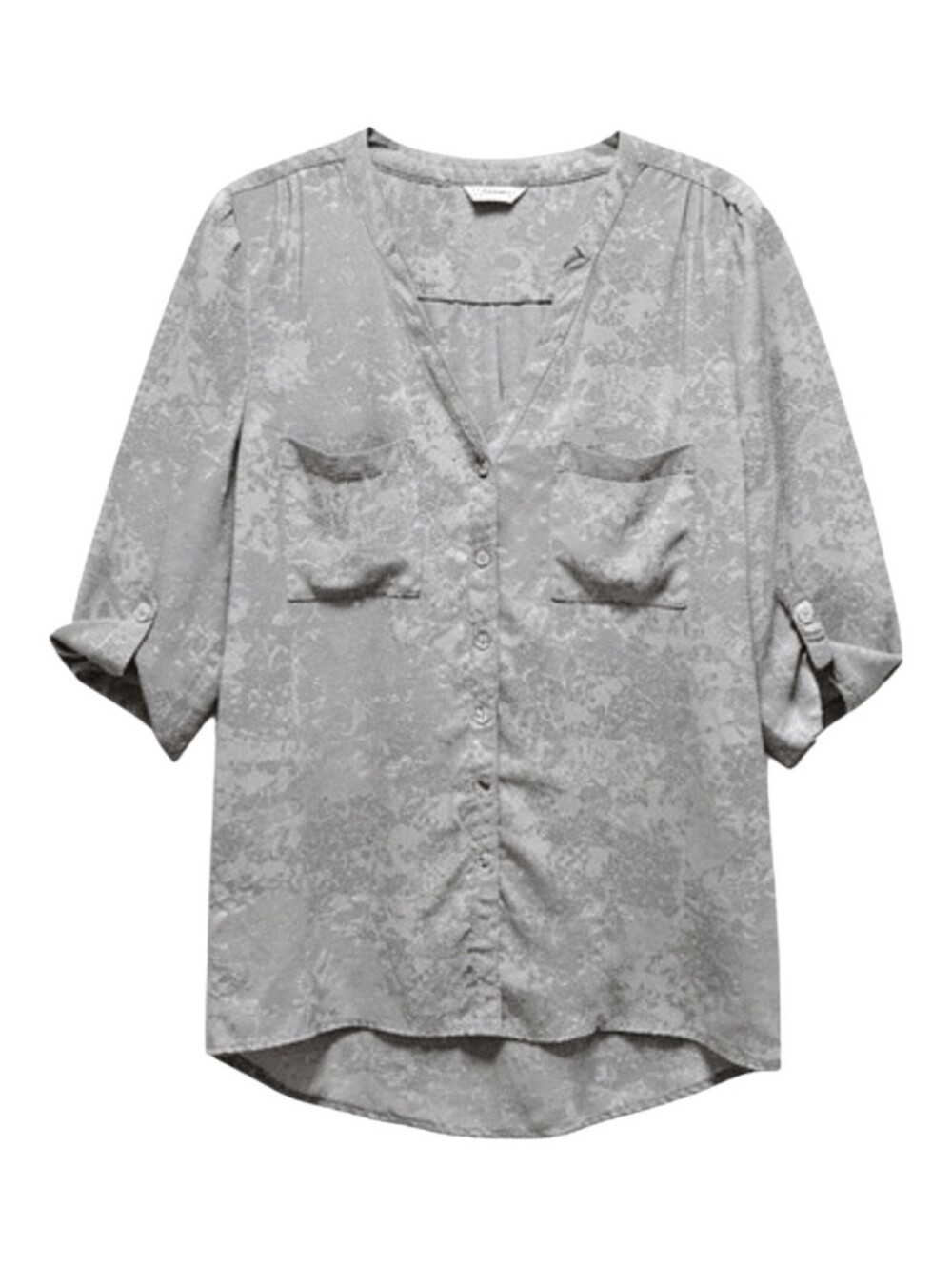 Reitmans Soft Floral Button-Down Roll-Tab Sleeve Blouse - Size 16